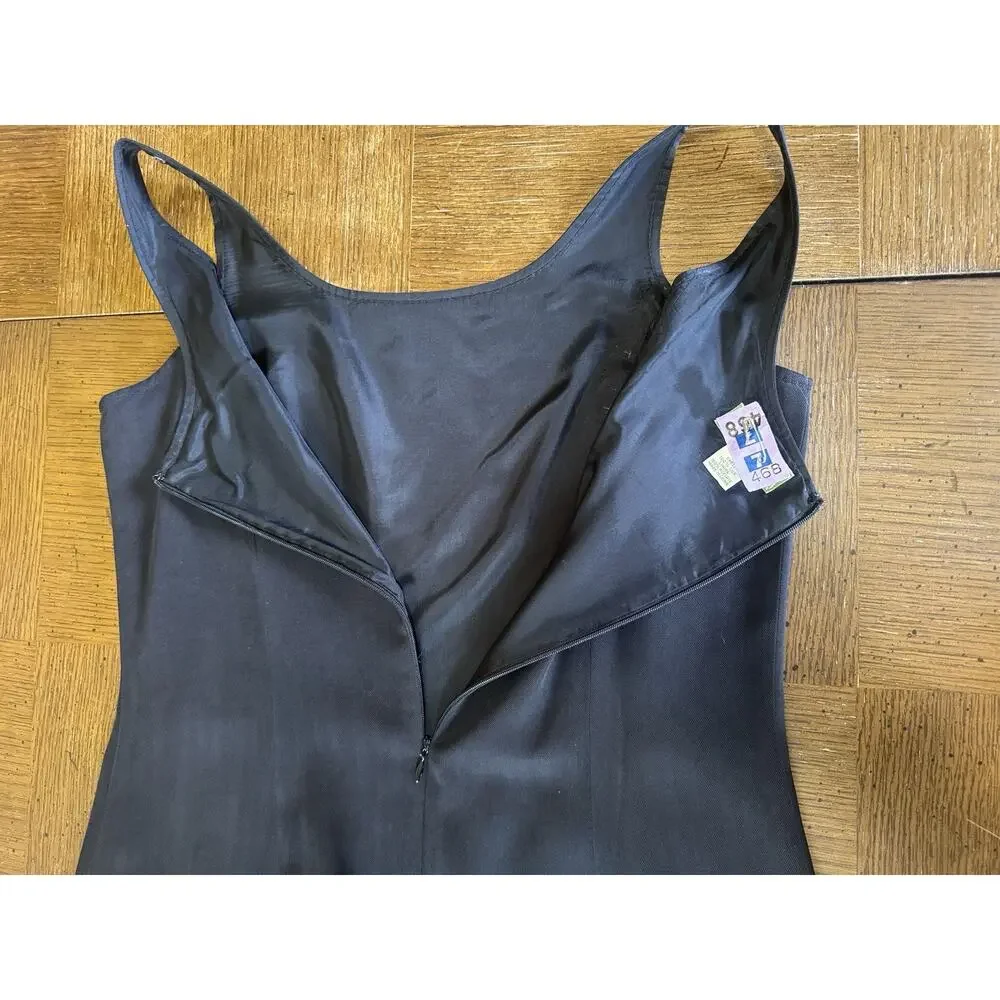 Tommy Bahama Dress Womens Size 10 Sleeveless Black Fully Lined 100% Silk‎